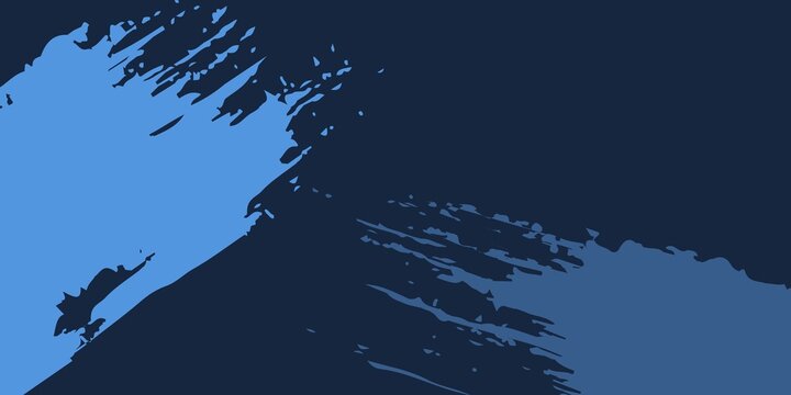Abstract colourful blue paint brush and strokes  stripes  pattern background