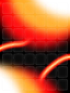 Abstract grids with red and orange glowing light streaks abstract background contrast futuristic illuminated