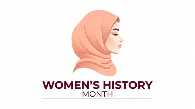 Woman wearing hijab celebrating women's history month