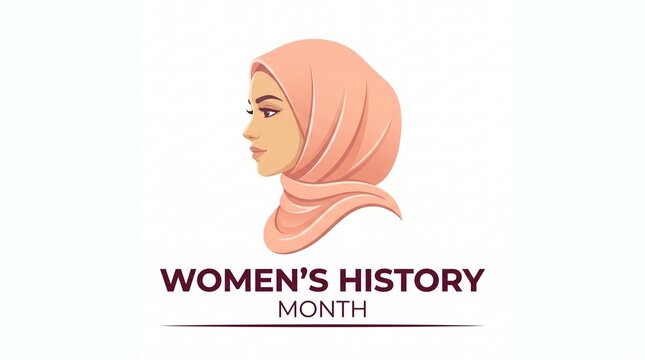 Woman wearing hijab celebrating women's history month
