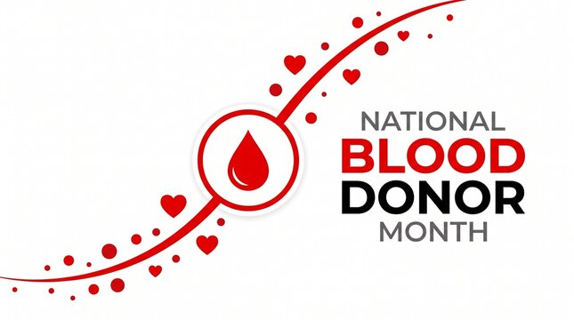 Blood drop icon for national blood donor month