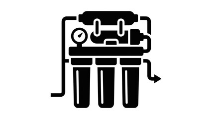 Fototapeta premium Engine Block Line Icon