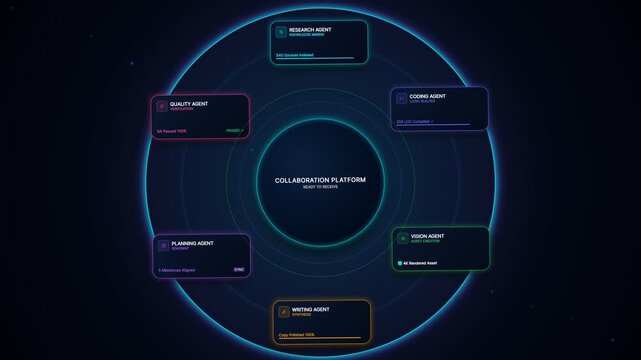 Centralized operations orchestra dashboard managing complex enterprise data flows