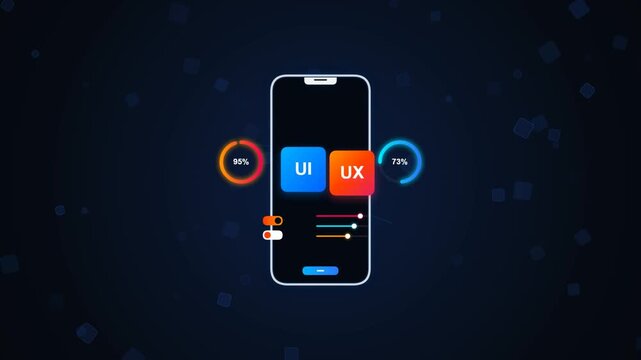 Abstract Interactive UX/UI Pulse Matrix Seamless Loop