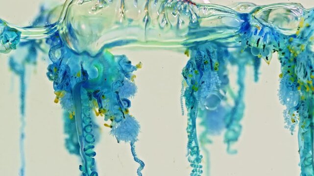 Floating on the ocean surface, the Portuguese man of war drifts with currents and winds, using tentacles that may extend up to 30 meters to capture prey. Venomous Marine Creature of the Andaman Sea