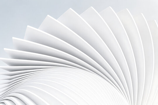 Minimal White Layered Wave Abstract Background with Blue Gradient