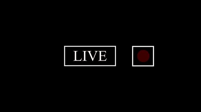 Set of isolated icons for streaming, live broadcast, blog, television, shows, live performances. motion graphics 