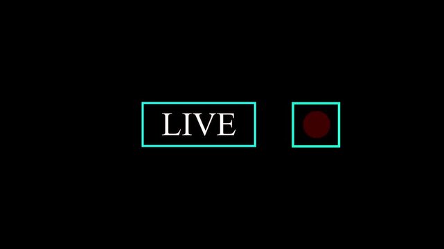 Set of isolated icons for streaming, live broadcast, blog, television, shows, live performances. motion graphics 