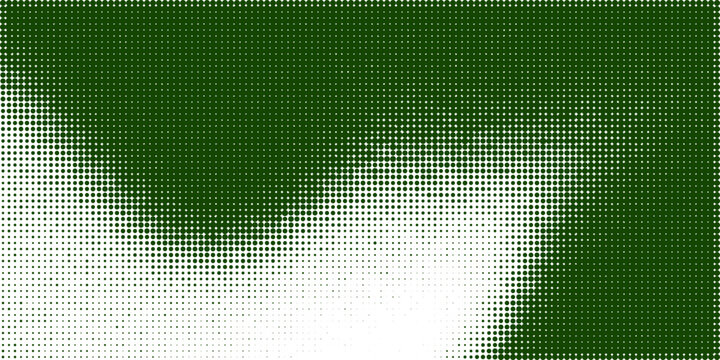Halftone Abstract pixel art background with green and white gradient Vector, illustration