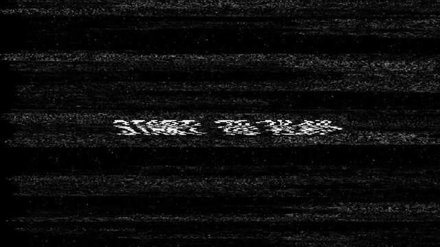 start to play glitch error animation 4K Video