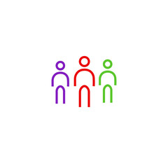 Fototapeta premium 3d man and woman with colorful speech bubbles