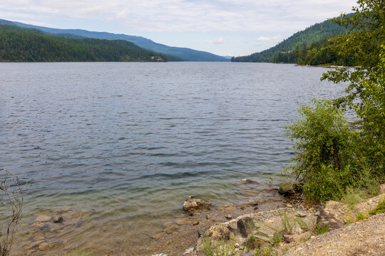 Beautiful Salmon Lake in Montana along Highway 83