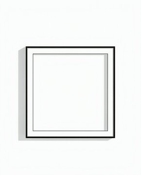 Simple square black photo frame with a shadow effect