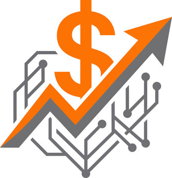 Fintech Dollar Growth Chart Logo