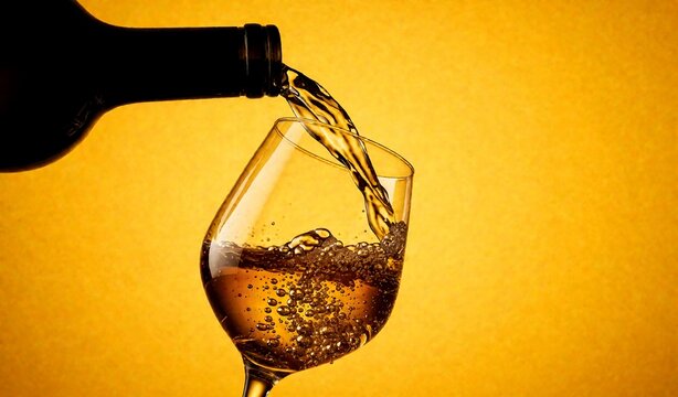 Champagne Pouring into Glass Bubbles Celebration Toast Luxury Drink