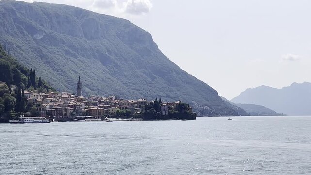 Scenic view of Menaggio on Lake Como, Italy