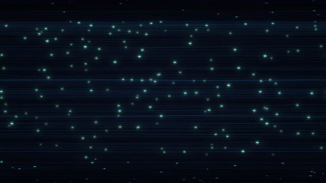 Abstract technology data background, digital data flow moving across dark network. Futuristic concept for big data, cloud computing, server systems, connectivity, and information transfer.