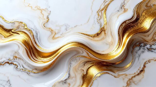 Abstract marble pattern with gold accents