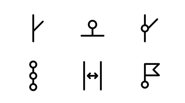 Minimalist Navigation and Map Waypoint Icon Set