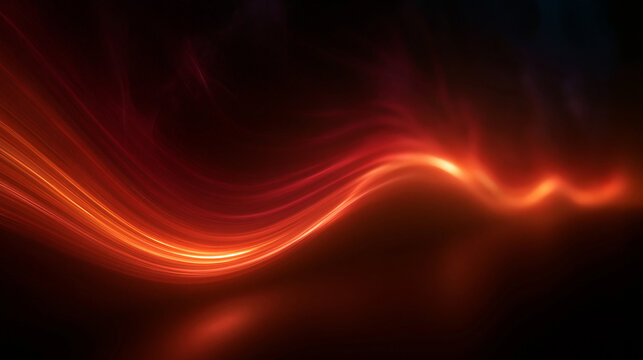 Abstract Glowing Red Energy Light Wave Background