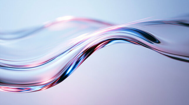 Abstract Fluid Liquid Wave Background with Glowing Light