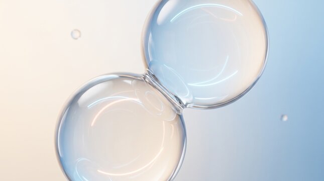Transparent Molecular Spheres for Skincare Serum and Science