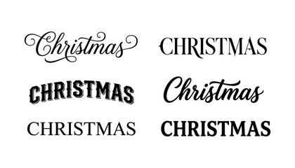 christmas greetings text designs in black on white background © MD