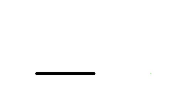 Two green location pins connected by a black line on a white background, representing travel route, navigation distance, and GPS mapping concepts.