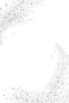  Silver foil frame. Shimmer silver. Silver Glitter shiny swirl.  Light silver glitter confetti background. White holiday texture. Png silver. Silver sparkle splatter border. Frame silver brush.