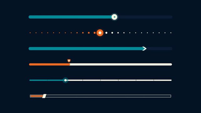 Modern progress bar ui set for web and app interface loading