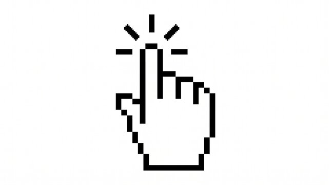 hand cursor on white