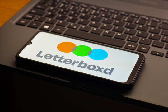In this photo illustration, the Letterboxd logo is seen displayed on a smartphone screen.