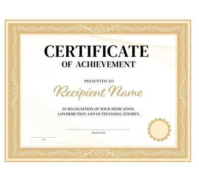 Elegant certificate template featuring an ornate decorative border