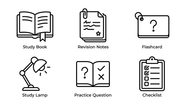 Education and Study Line Icon Set for Learning Apps