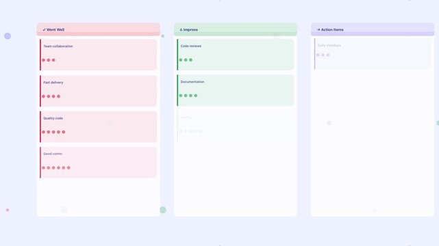 Indigo Retrospective Review Done Learn Improve Flat Design Loop