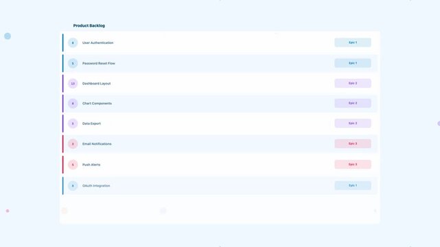Sky Backlog Refinement Sprint Planning Flat Design Loop