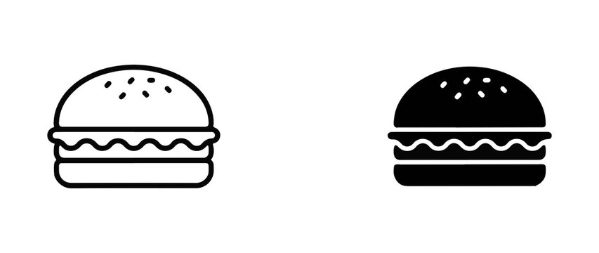 Hamburger sandwich fast food meal icon set with hamburger sandwich delicious nutrition restaurant appetite refreshment takeaway