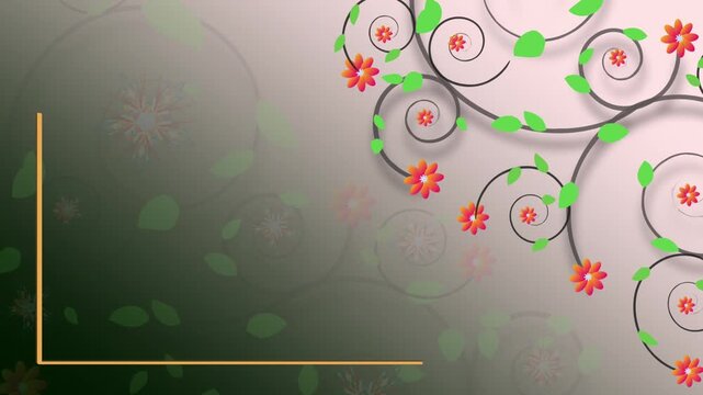 Elegant Floral Branch Motion Graphic Background