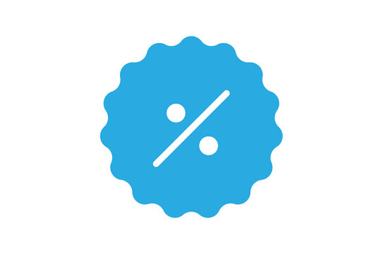 discount percentage icon minimalist offer badge symbol png file with transparent background