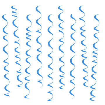 Abstract blue vertical wavy line pattern - design for creative backgrounds, fashion prints, and DIY craft projects. Transparent SVG version.