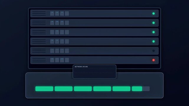 Futuristic Network Interface Loading All Systems Online Message