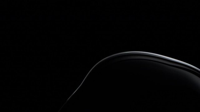 Wavy dark surface on a black background, 4k seamless loop 3d animation	