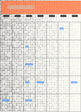 A detailed digital planner schedule template featuring a structured table grid layout for organized daily task management