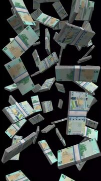 Vertical Sierra Leone Money, Falling Sierra Leonean Leone Bills Black Background, Premium West Africa Freetown Finance Cash Stacks, 4K