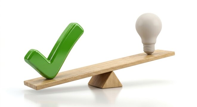 Balancing creative ideas with verified success and approval.