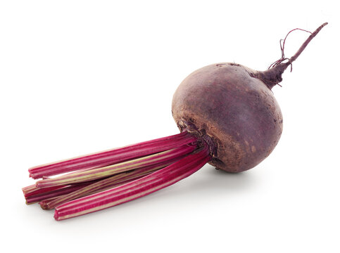 Fresh beet isolated on white. Root vegetable