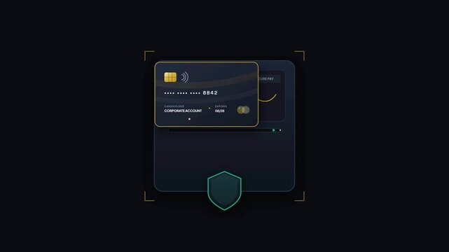 Modern Corporate Payment Gateway Animation for Secure E-commerce Transaction Loop