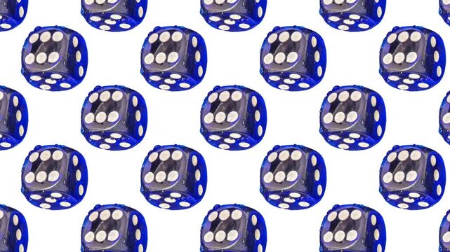 Rolling dice on a bright background in a fun tabletop setting