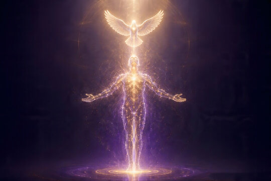 Luminous Human Energy Field with Glowing Aura.