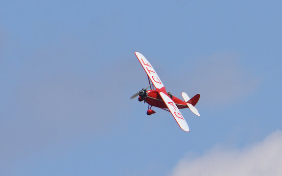 Vintage   Comper CLA.7 Swift  aircraft in flight   
